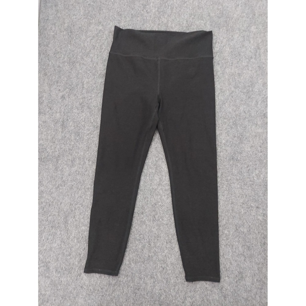 Vuori Clean Elevation Leggings Womens Large Black Ankle Zipper Pocket Waist Yoga